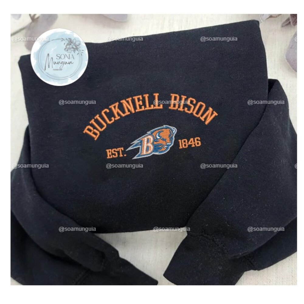 Bucknell Bison University Unisex College embroidered Sweatshirt NCAA Team shirt
